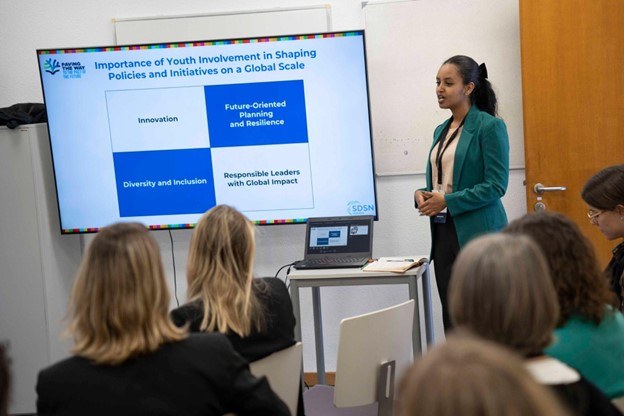 Nardos Berehe (SDSN Youth)  at the SDSN Portugal Paving the Way to the Pact of the Future event